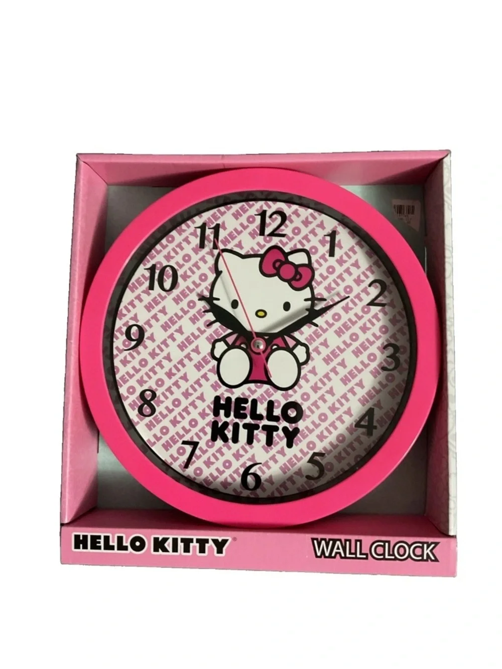 Hello Kitty Hot Pink Character Wall Analog Battery Operated Round Clock